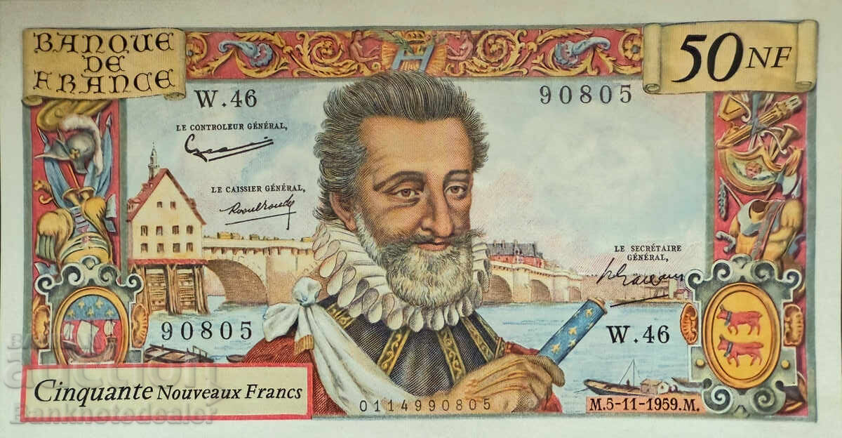 France 50 Francs 1950 Pick 143 Ref 0805