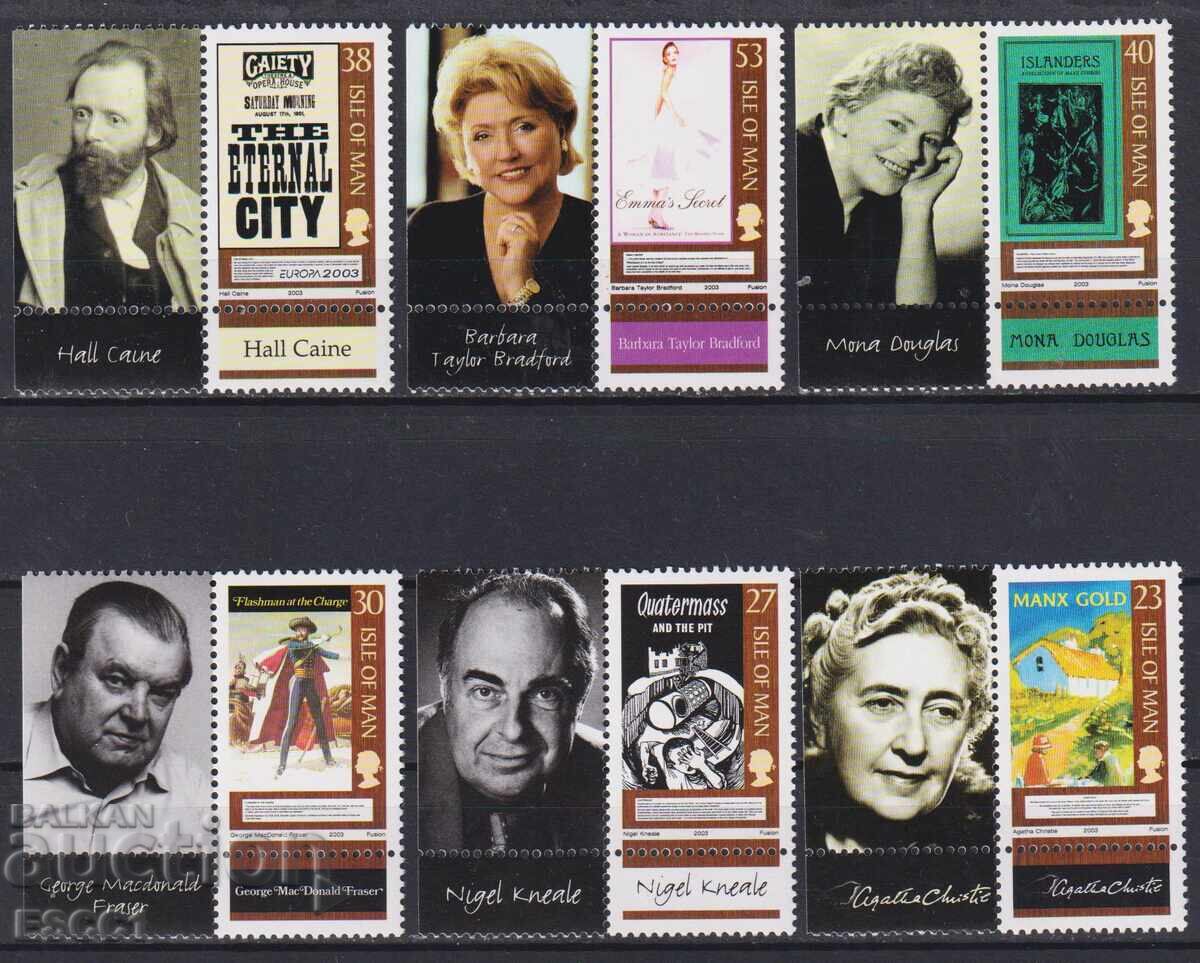 Clean Stamps Europe SEPT Books Writers 2003 from Isle of Man