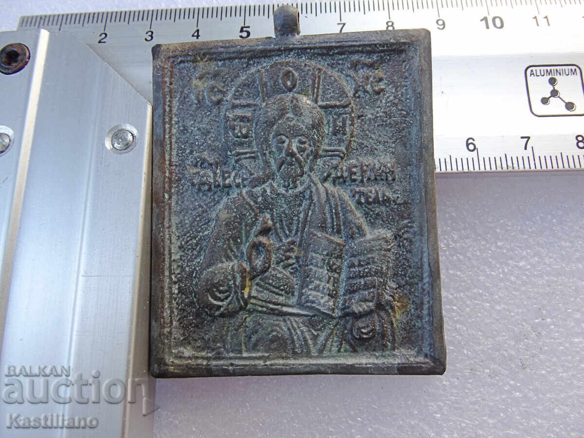 Auction  Old Bronze Orthodox Icon of Jesus Christ