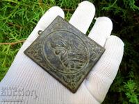 Стара бронзова  православна икона на Пресвета Богородица