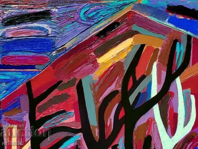 Delivery of Genko Genkov - Painting of a landscape with sea and trees