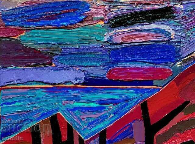 Genko Genkov - Painting of a landscape with sea and trees - 5