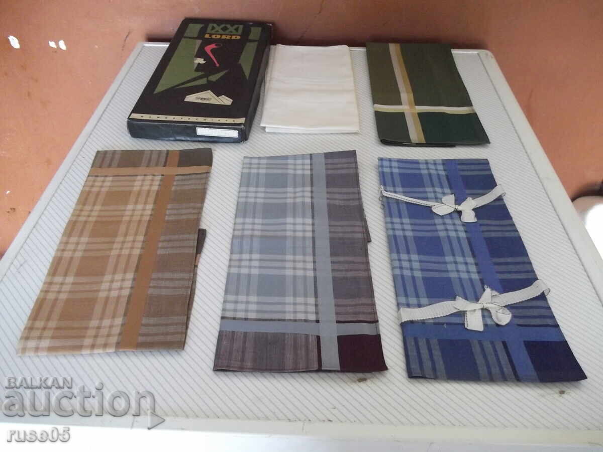 Κομπλέ "LORD" βαμβακερά ανδρικά μαντήλια σε κουτί - 6 Κομπλέ "LORD" βαμβακερά ανδρικά μαντήλια σε κουτί - 6