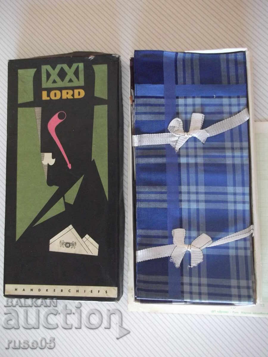 Κομπλέ "LORD" βαμβακερά ανδρικά μαντήλια σε κουτί Κομπλέ "LORD" βαμβακερά ανδρικά μαντήλια σε κουτί