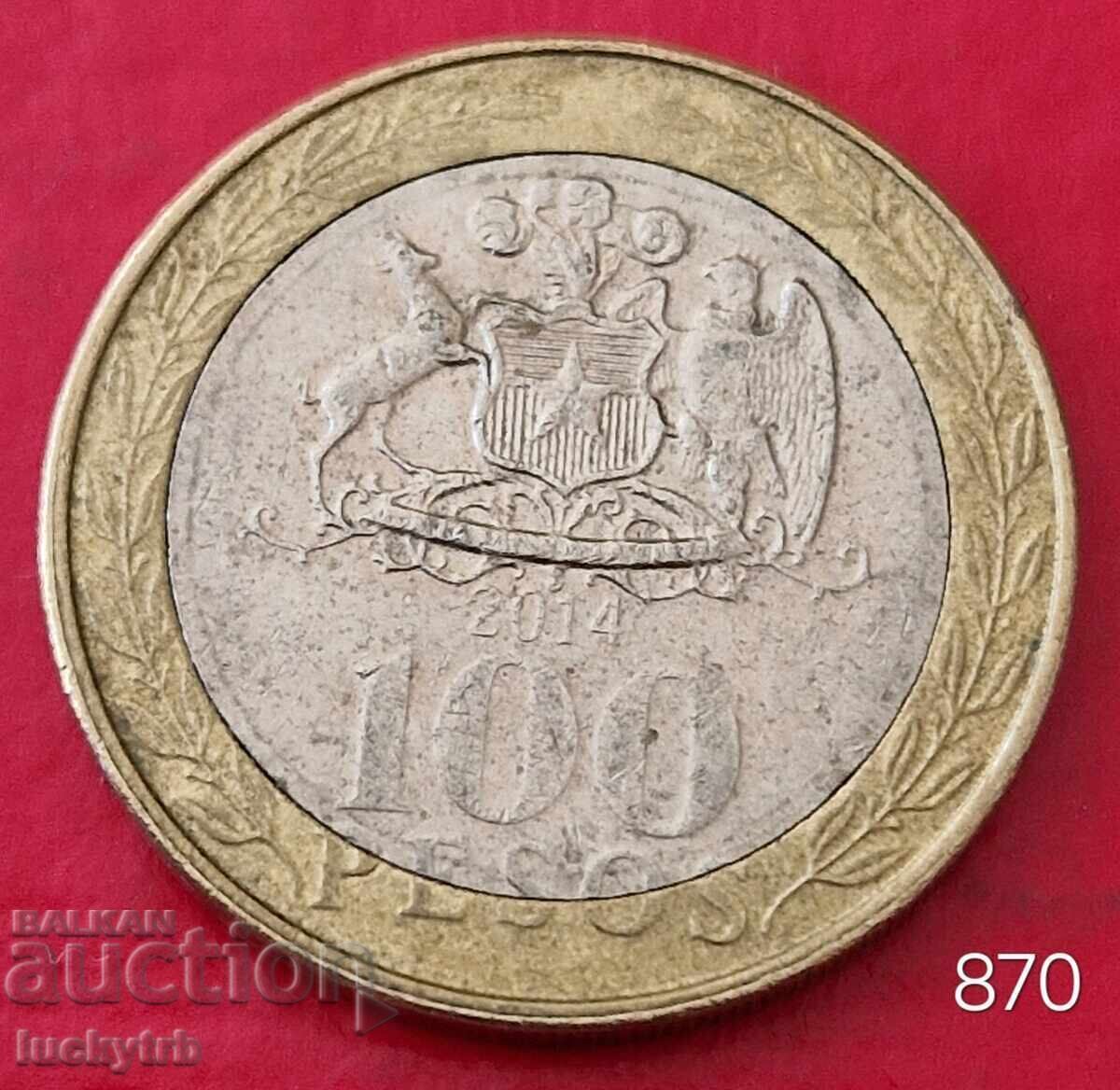 100 pesos 2014 - Chile