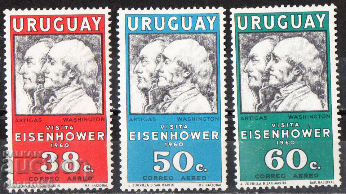 1960. Uruguay. Visit of President Eisenhower