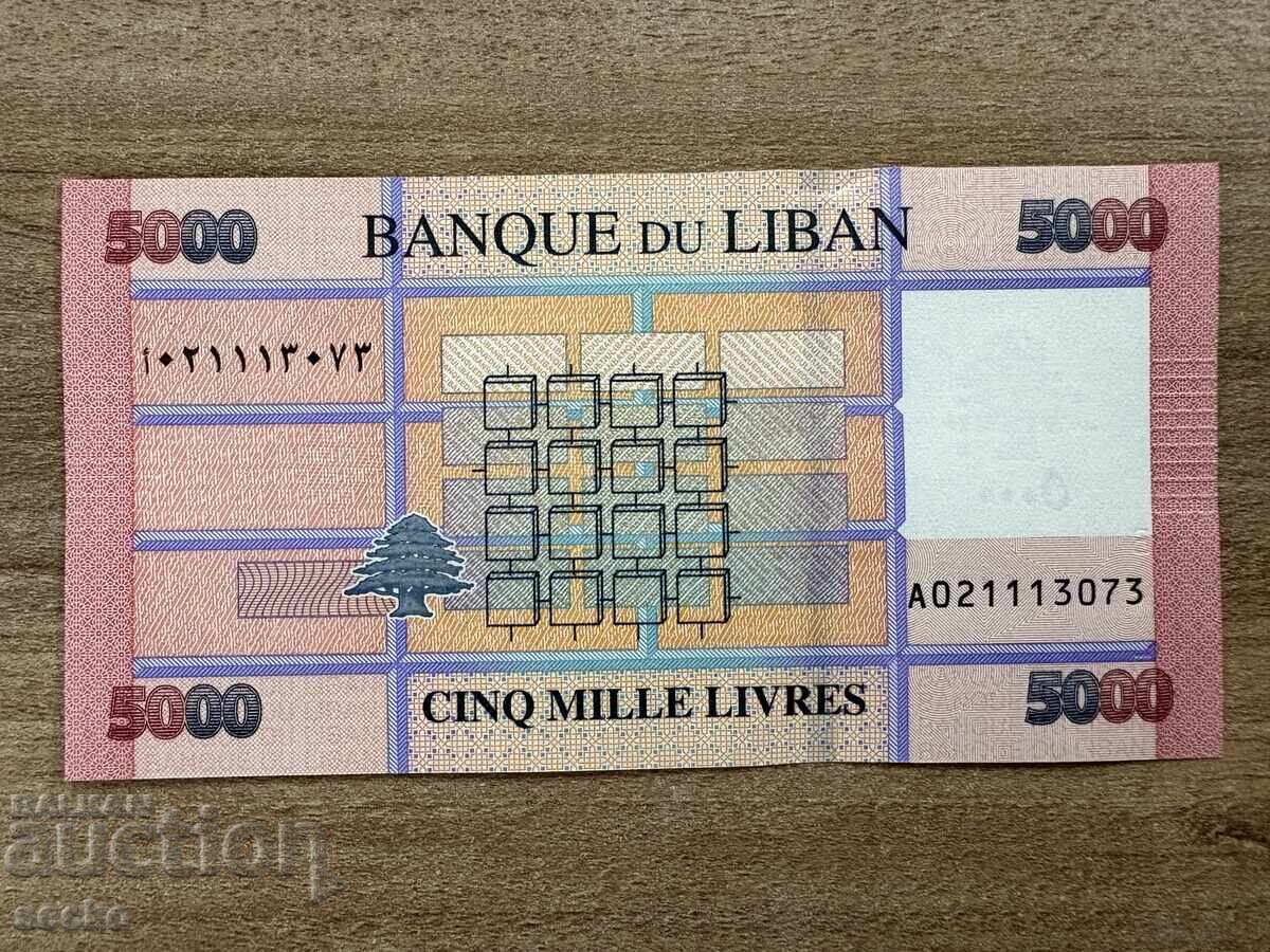 Liban - 5000 lire (2021) UNC Liban - 5000 lire (2021) UNC