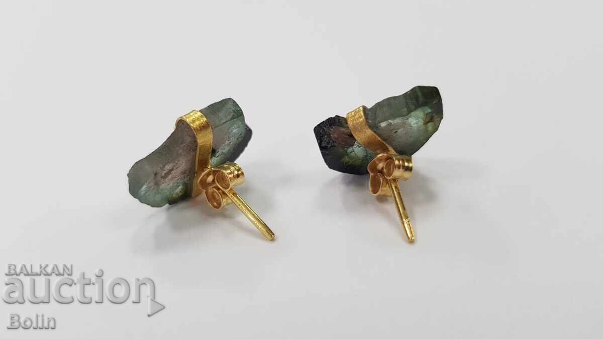 Елегантни дамски златни обеци с кристал,камък 18 карата ахат с цена 380.00 лв. | € 194.29