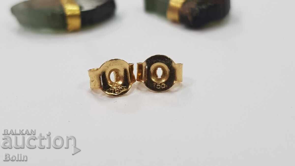 Доставка на Елегантни дамски златни обеци с кристал,камък 18 карата ахат