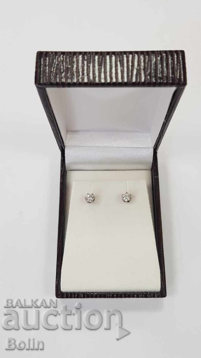 Cercei de damă din aur cu diamante, briliante 18 carate - Europa - 7 Cercei de damă din aur cu diamante, briliante 18 carate - Europa - 7