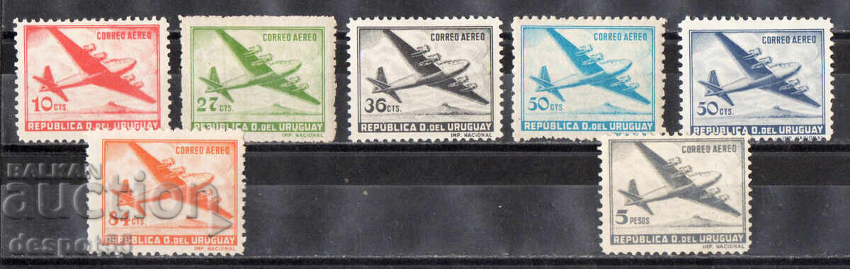 1947-59. Уругвай. Въздушна поща - Самолети.