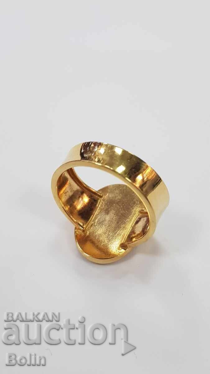 Σπάνιο χρυσό ανδρικό μασονικό δαχτυλίδι με σμάλτο - 9 καράτια - 5 Σπάνιο χρυσό ανδρικό μασονικό δαχτυλίδι με σμάλτο - 9 καράτια - 5