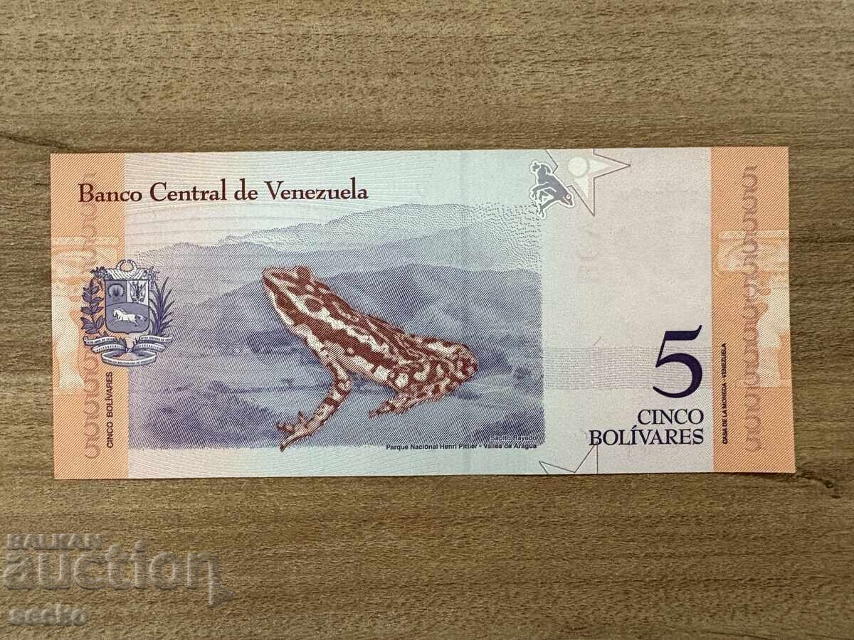 Βενεζουέλα - 5 μπολίβαρ (2018) UNC με τιμή 1.30 BGN | € 0.66 Βενεζουέλα - 5 μπολίβαρ (2018) UNC με τιμή 1.30 BGN | € 0.66