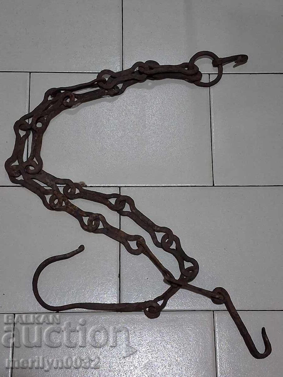 Old Wrought Iron Hearth Chain Wrought Iron Hook Chain Old Wrought Iron Hearth Chain Wrought Iron Hook Chain