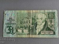 Банкнота - Остров Гърнси - 1 паунд | 1991г. - 2016г.