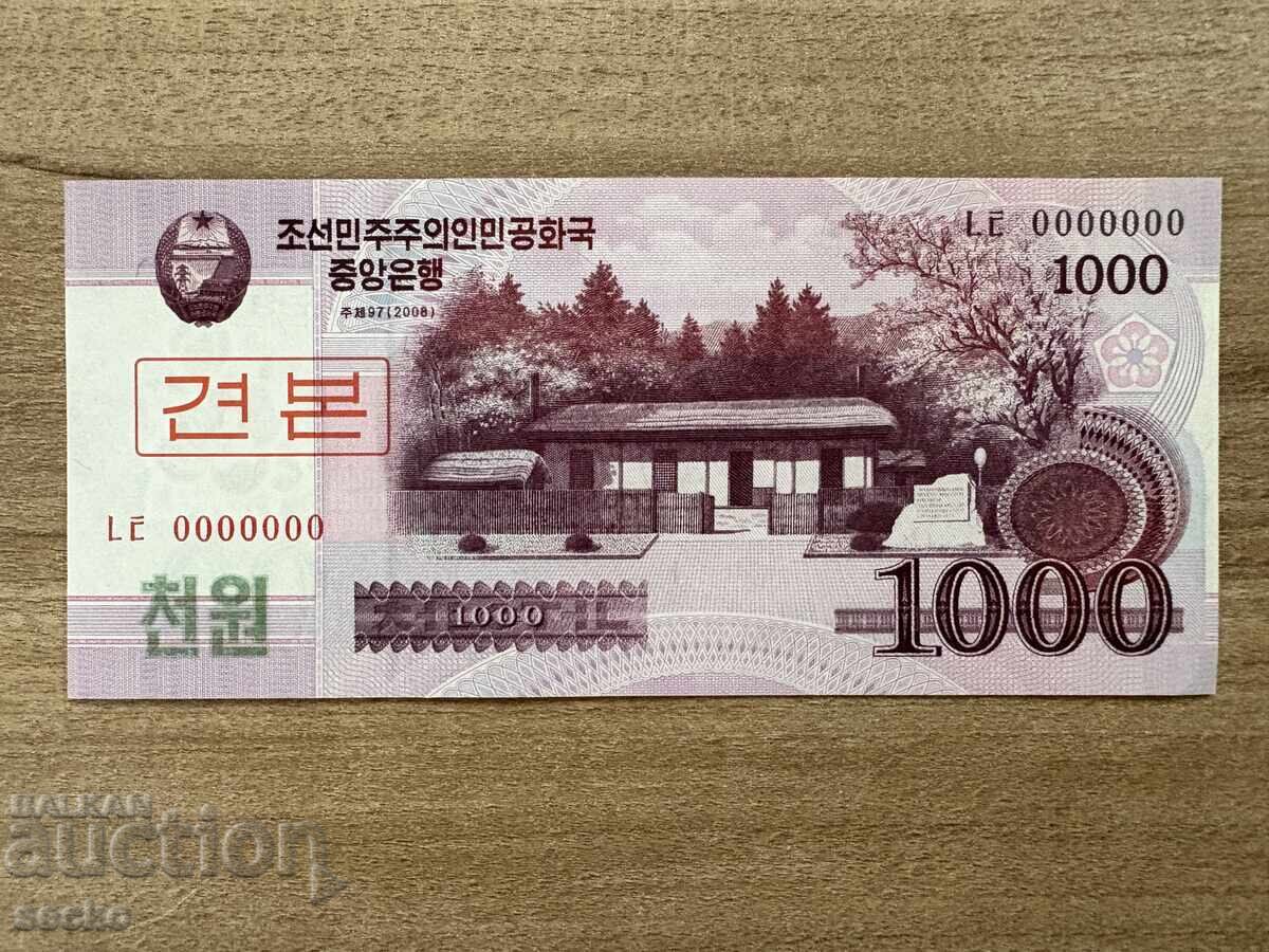 КНДР - 1000 вона (2008) UNC, specimen