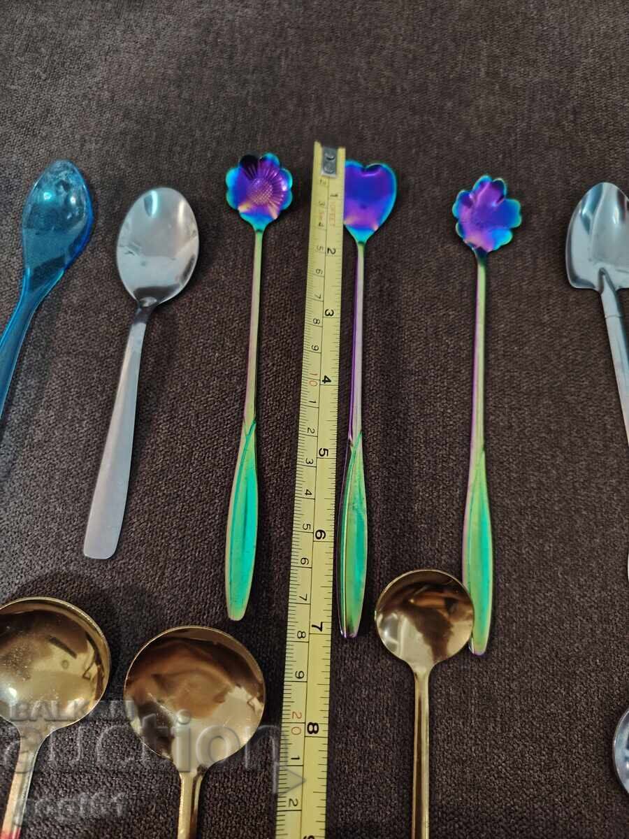 Lot of dessert and cocktail spoons with price 12.00 BGN | € 6.14 Lot of dessert and cocktail spoons with price 12.00 BGN | € 6.14