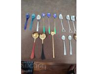Lot of dessert and cocktail spoons