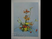 Greeting card with a bouquet