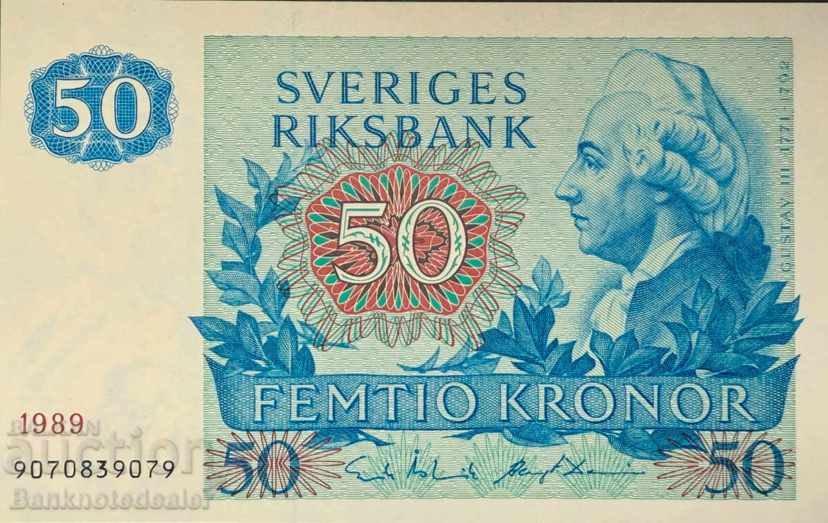 Sweden 50 Kronor 1989 Pick 53d Ref 9079 Uncirculated Sweden 50 Kronor 1989 Pick 53d Ref 9079 Uncirculated