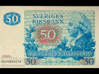 Sweden 50 Kronor 1989 Pick 53d Ref 9079 Uncirculated
