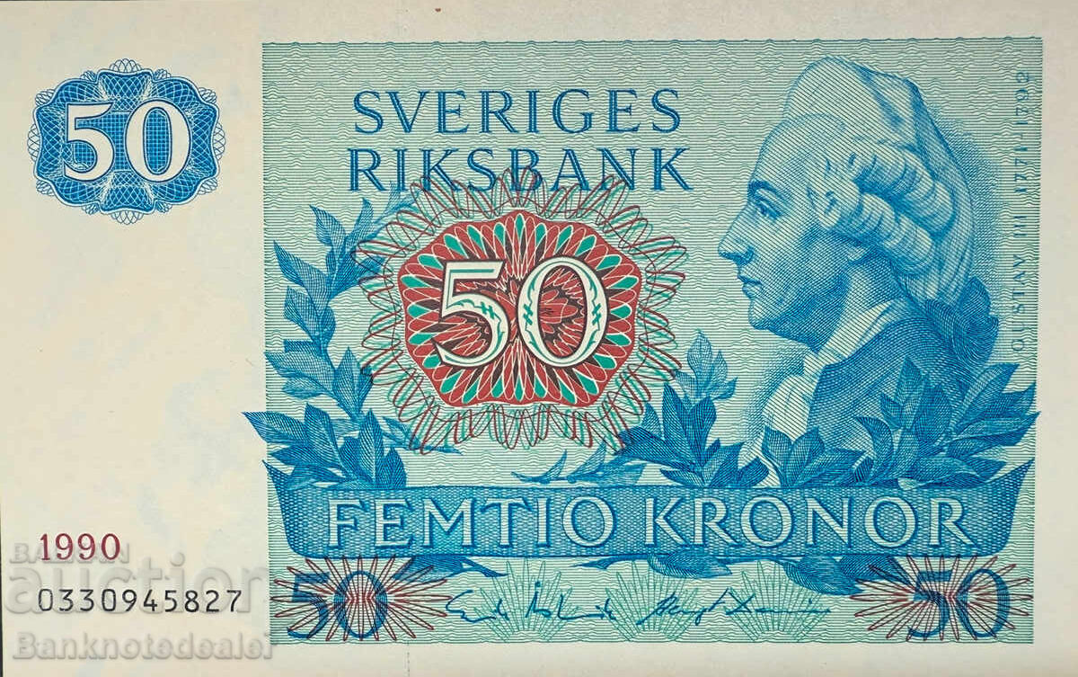 Sweden 50 Kronor 1990 Pick 53d Ref 5827 Uncirculated Sweden 50 Kronor 1990 Pick 53d Ref 5827 Uncirculated