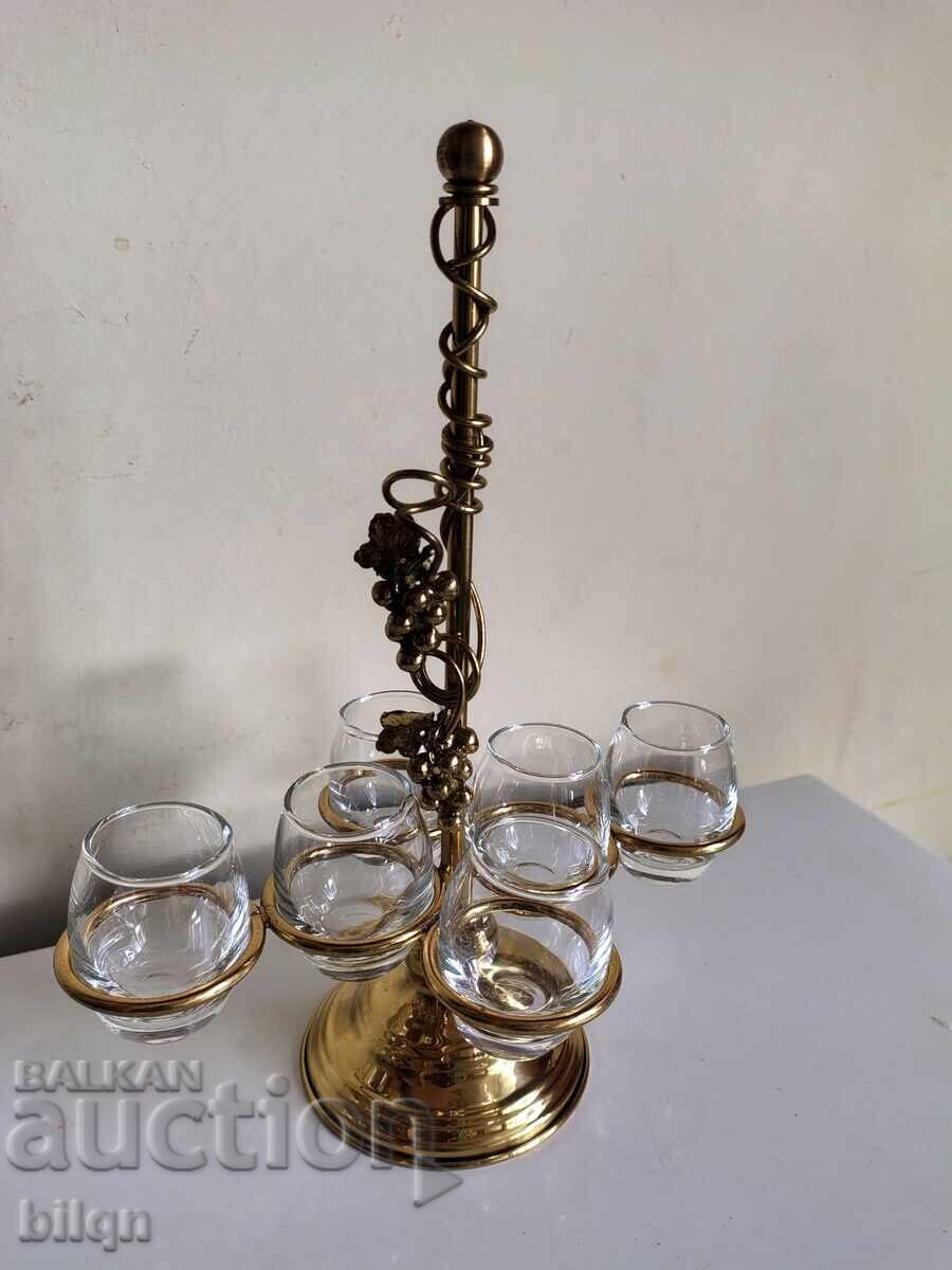 Great Rakia Serving Set on a Stand