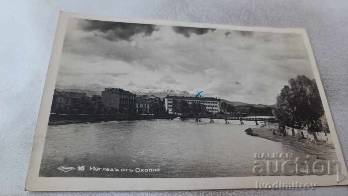 Postcard Skopje View Gr. Paskov 1940