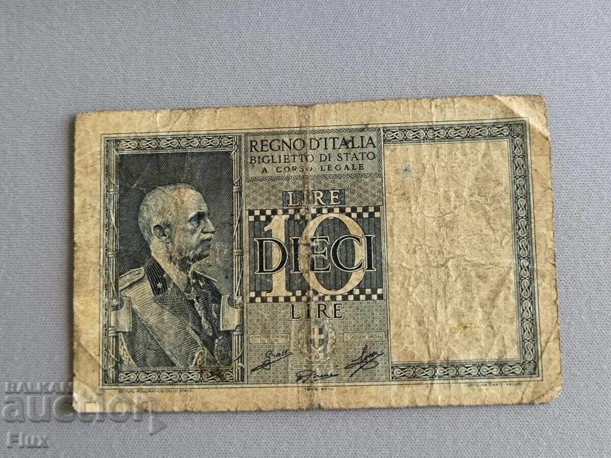 Bancnotă - Italia - 10 lire | 1939g