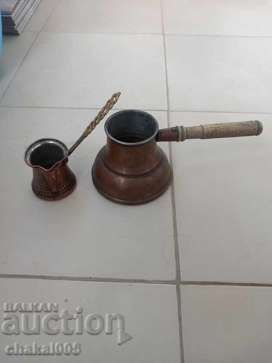Old copper pots