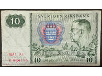 Σουηδία 10 Κορώνες 1983 Pick 52d Ref 4256