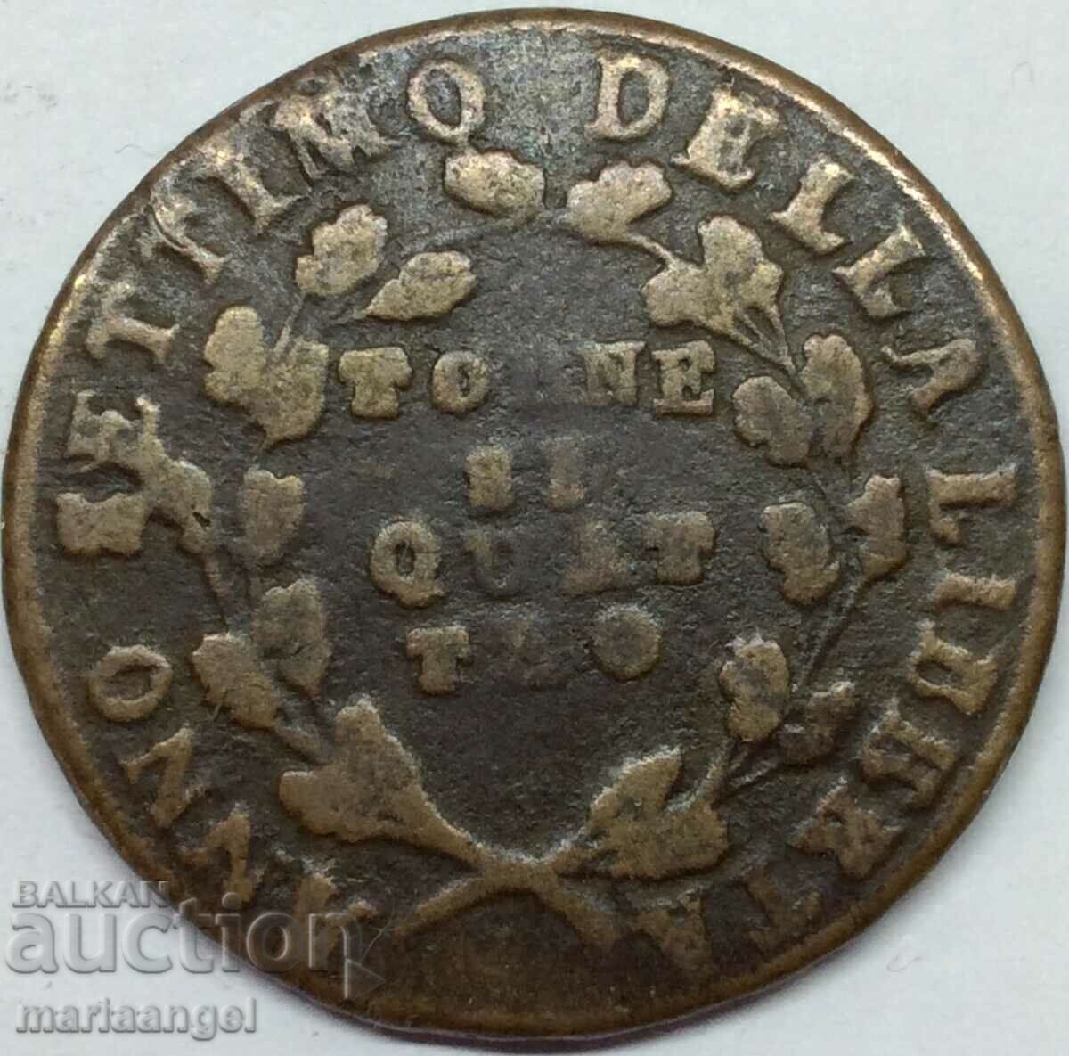 Livrarea 4 tornesi LaN 7 1799 Italia Consulatul Republicii Napolitane Livrarea 4 tornesi LaN 7 1799 Italia Consulatul Republicii Napolitane