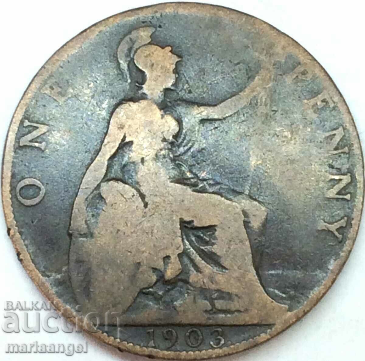 Licitație Marea Britanie 1 penny 1903 Licitație Marea Britanie 1 penny 1903