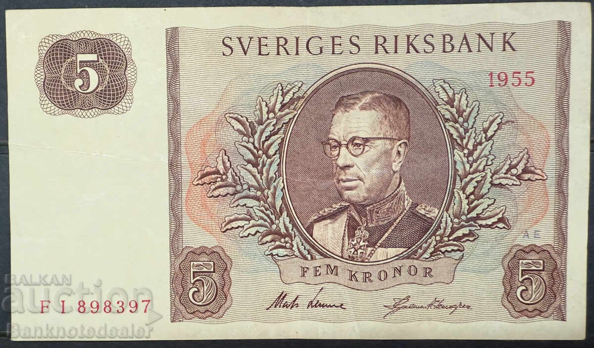 Σουηδία 5 Κρονο 1955 Pick 42b Ref 8397 Unc