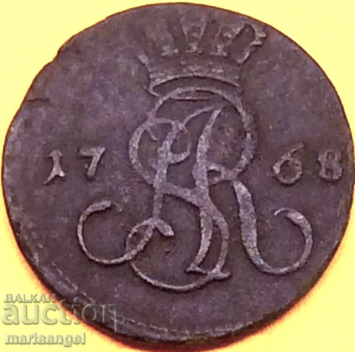 1 grosz 1768 Πολωνία Krakow Poniatowski - σπάνιο! - 5