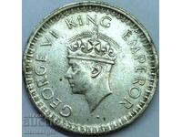 Βρετανική Ινδία 1944 1/2 ρουπία George VI Silver