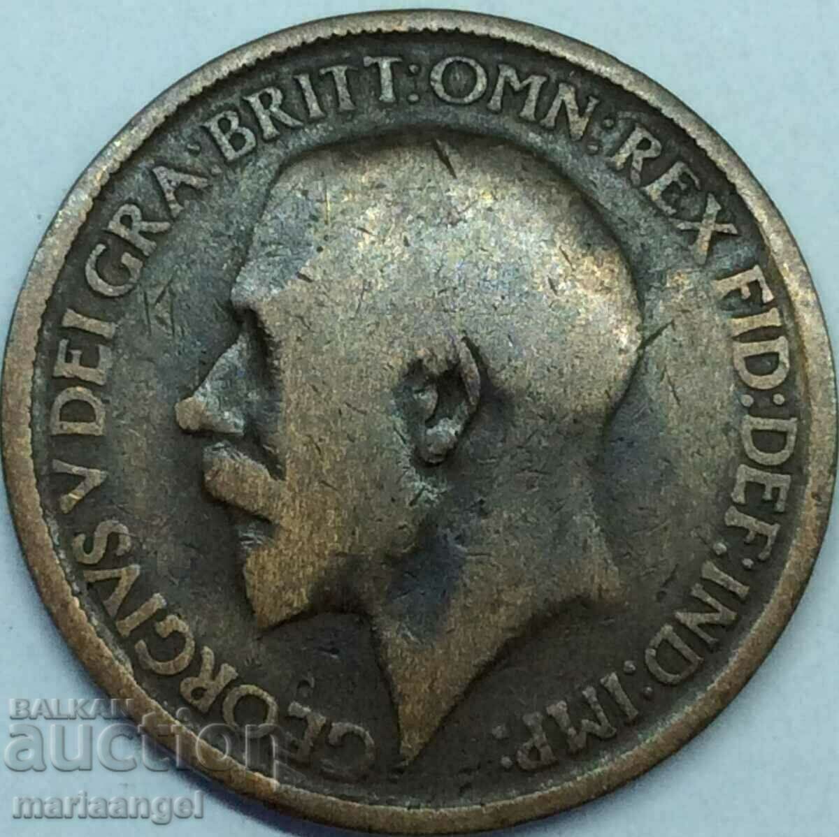 Marea Britanie 1/2 Penny 1917 25mm Bronz - 5 Marea Britanie 1/2 Penny 1917 25mm Bronz - 5