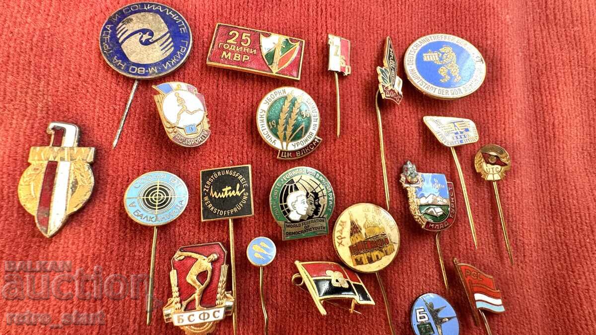 Емайлирани значки лот-20 броя. - 5