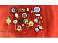 Емайлирани значки лот-20 броя.