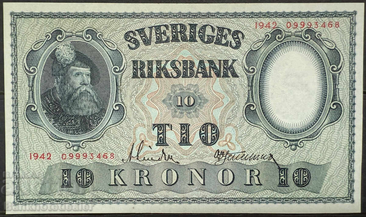 Sweden 10 Kronor 1942 Pick 40c Ref 3468 Unc Sweden 10 Kronor 1942 Pick 40c Ref 3468 Unc