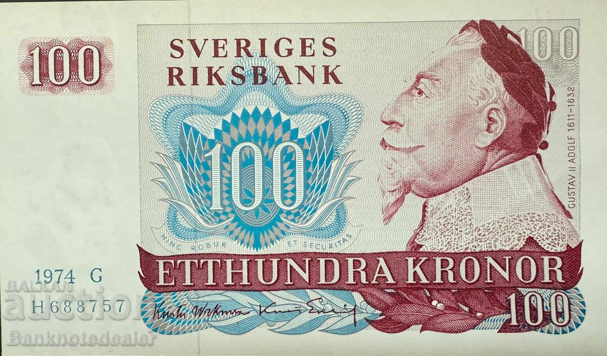 Sweden 100 Kronor 1974 Pick 54b Ref 8757 Uncirculated Sweden 100 Kronor 1974 Pick 54b Ref 8757 Uncirculated
