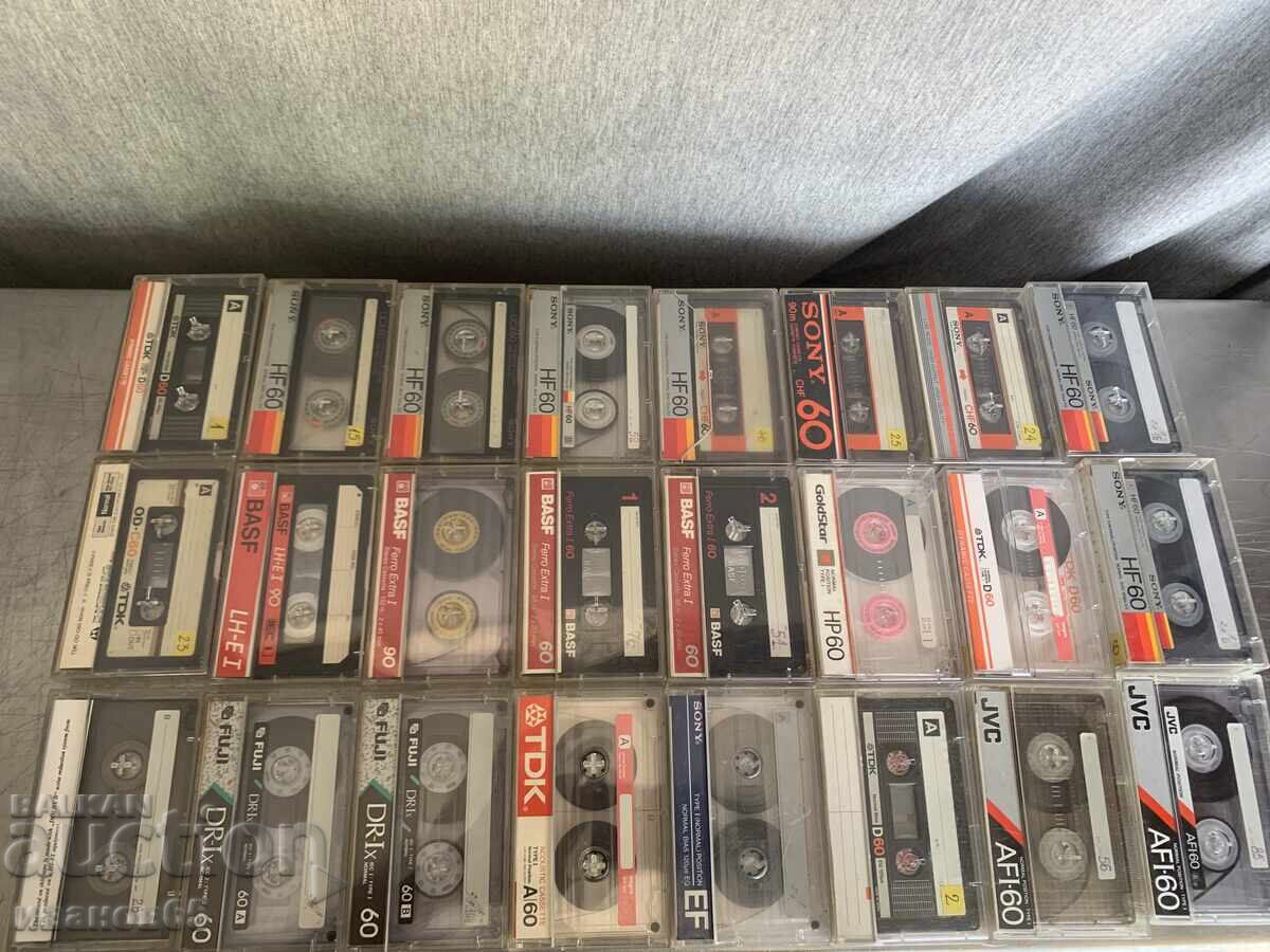 Audio cassettes JVC - TDK - BASF - FUJI - SONY with price 5.00 BGN | € 2.56