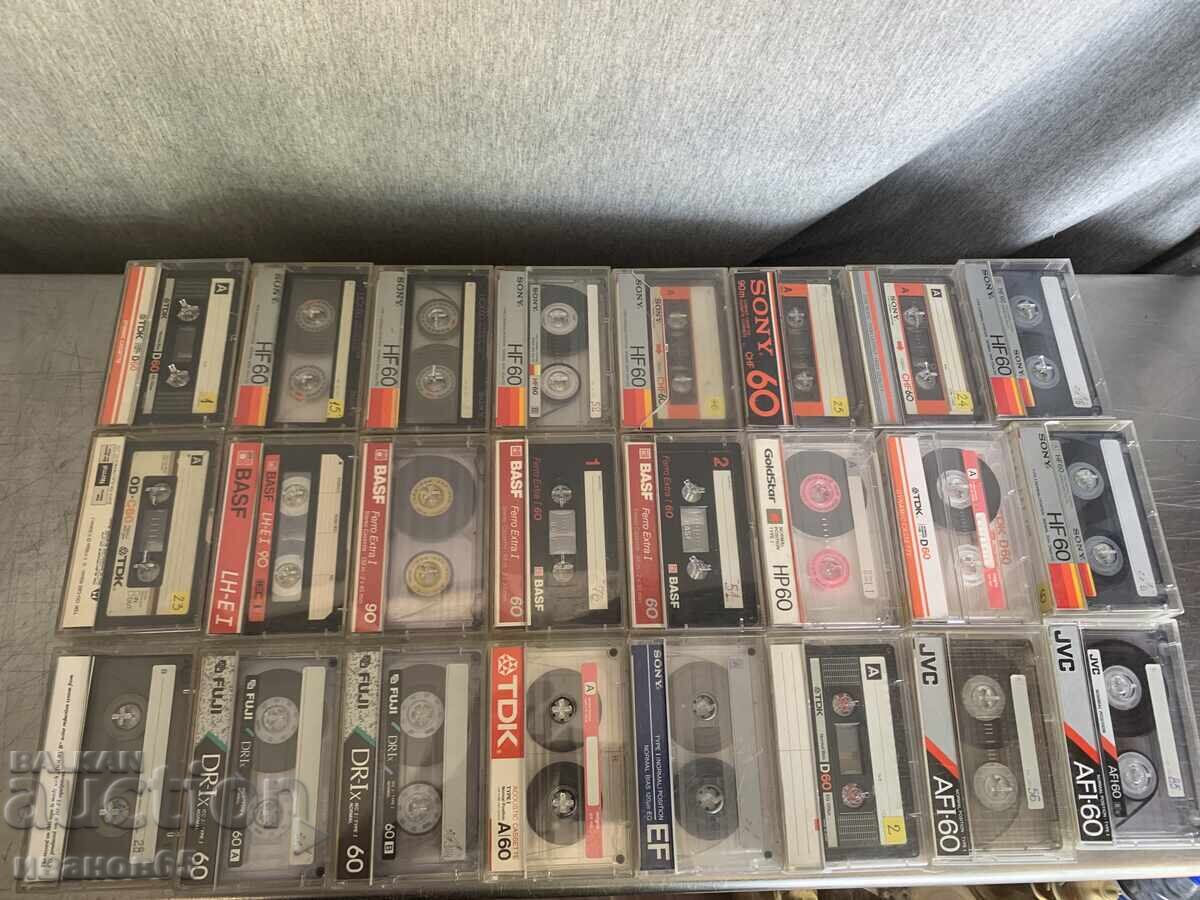 Audio cassettes JVC - TDK - BASF - FUJI - SONY