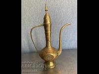 Indian Brass Hand Carved Teapot