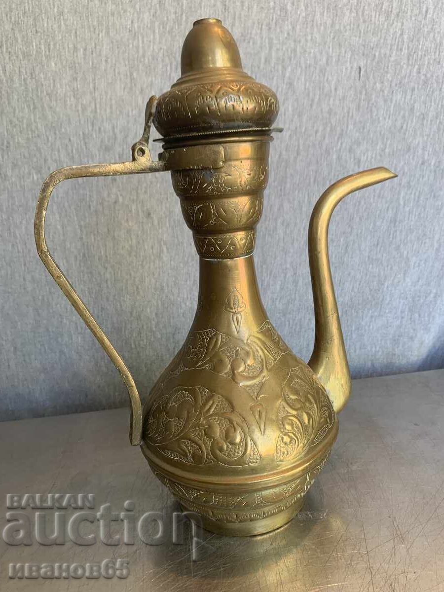 Indian Brass Hand Carved Teapot - 5 Indian Brass Hand Carved Teapot - 5