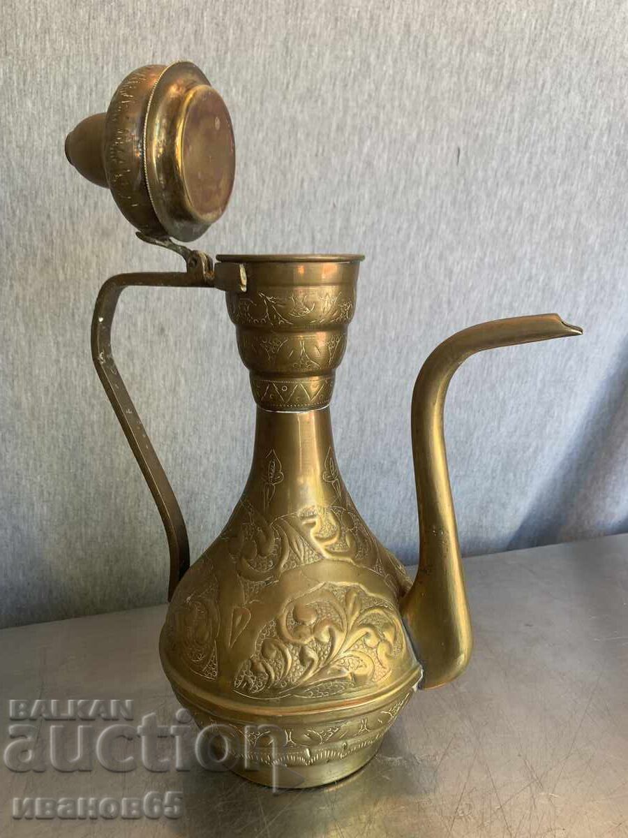 Indian Brass Hand Carved Teapot - 6 Indian Brass Hand Carved Teapot - 6