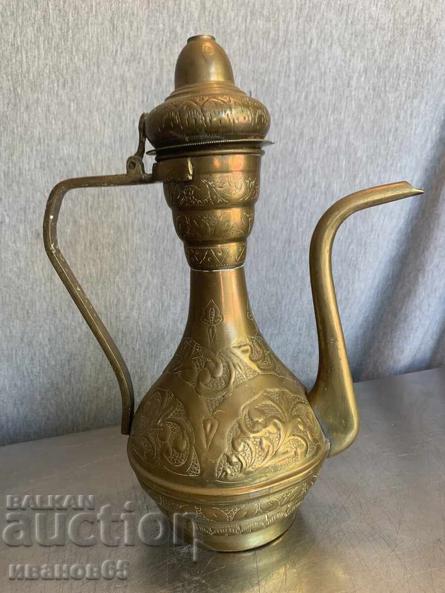 Indian Brass Hand Carved Teapot Indian Brass Hand Carved Teapot