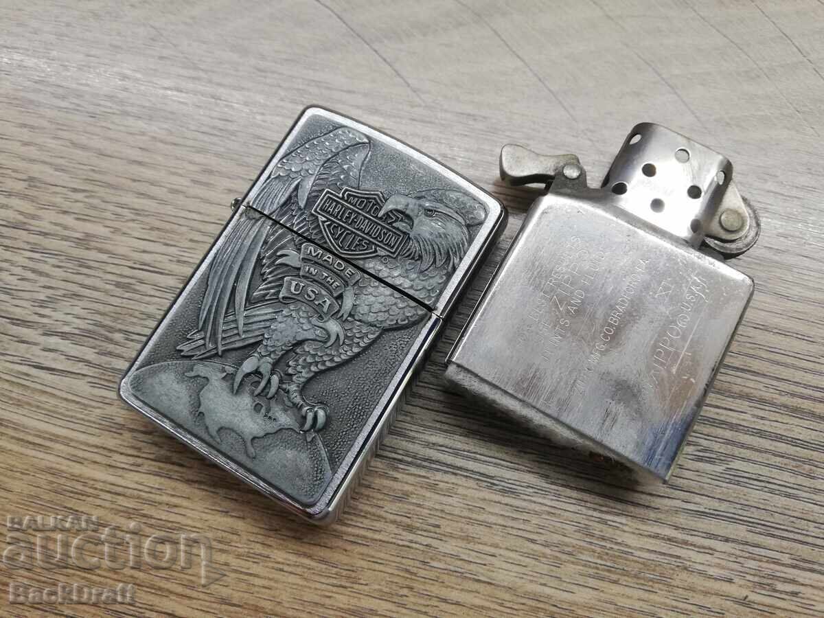Аукцион Оригинална бензинова Запалка Зипо,Zippo Harley Davidson