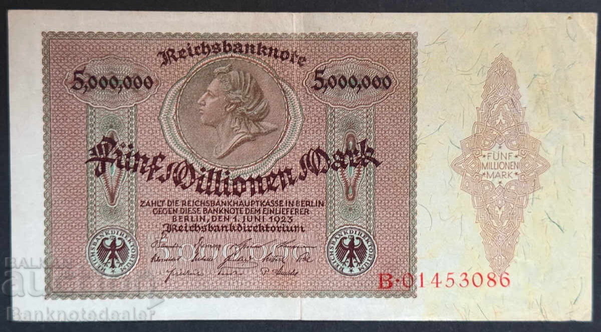 Germany 5 Million Mark 1923 Pick 90 Ref 3086 Germany 5 Million Mark 1923 Pick 90 Ref 3086
