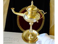 Lampă de ulei din bronz Aladdin, 29 cm